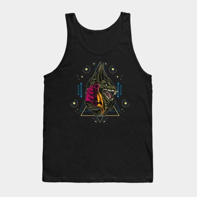 ANUBIS SACRED GEOMETRY Tank Top by sugiartoss_